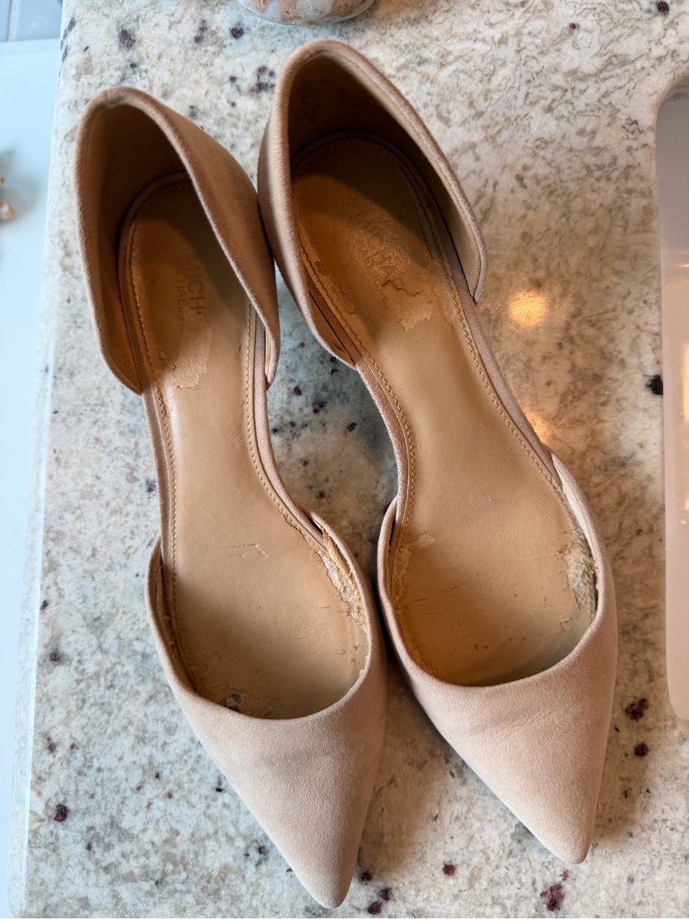 Michael Kors Pointed D'Orsay Pumps in Nude Blush